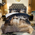 Horse Comforter Queen Size,Galloping Horse Comforter Set for Kids Teens Girls Boys,3Pcs Bedding Set Printed Comforter with 2 Pillowcases,Soft and Lightweight，Queen Size