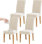 BIETYONE Waterproof Dining Chair Covers, Stretch Seat Protector, Washable | 4 Pack, Waterproof, Spill Resistant, Washable, Stretch Fit, Easy Clean Chair Protector
