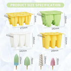 Silicone Popsicle Mould With Lid,Popsicle Molds 6 Pieces Ice Pop Molds BPA Free Popsicle Mold Reusable Easy Release Ice Pop Make Homemade children DIY ice cream food grade Mold (star fruit-white)