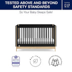 GAP babyGap Tate 4-in-1 Convertible Crib - Greenguard Gold Certified, Ebony/Natural