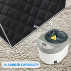Smartmak Portable Home Steam Sauna, Full Size Personal Sauna Spa Box, Single Saunas Tent with Steamer, 4L 1500W Steam Generator 99 Min Timer, Remote Control, Upgraded Foldable Chair, Mat, Grey Border