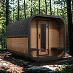 Model CL12GCP, Cube-Series Outdoor Home Sauna Suite Kit, Up to 8 Persons (Sauna Heater and Sauna Stones Included) (Drop 9 WiFi - Wood)