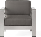 Christopher Knight Home Cape Coral Outdoor Chat Set with Fire Table, 5-Pcs Set, Khaki / Light Grey