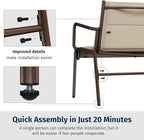 EAST OAK Outdoor Conversation Waterproof patio furniture set, 4-Pieces, Beige