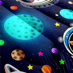 Dogs Full Size Bedding Set - 3Pcs Cute Dogs Comforter Set for Boys Ultra Soft Universe Corgi Husky Alaska Pattern Bedding Set for Kids Girls Boys Lightweight Blue-Black Reversible for All Season