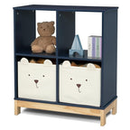 Delta Children babyGap Graham 4-in-1 Convertible Crib with Storage Drawer + Brannan Bear Bookcase with Bins + Brannan Bear Wall Shelf with 4 Hooks, Navy/Light Blue (Bundle)