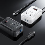 200W Car Power Inverter DC 12V to 110V AC Inverter with PD 65W/30W USB C & 2 QC 18W USB Ports & 2 AC Outlets,Car Pluɡ Adapter Outlet for Laptop/Phone/Road Trip