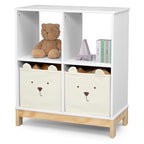 Delta Children babyGap Tate 4-in-1 Convertible Crib + Brannan Bear Bookcase with Bins + Brannan Bear Wall Shelf with 4 Hooks, Bianca White/Natural (Bundle)