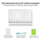 Carter's by DaVinci Colby 4-in-1 Low-Profile Convertible Crib in White, Greenguard Gold Certified