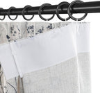 Pinch Pleated Floral Linen Curtains 2 Panels Elegant Light Filtering Privacy Drape,40 Inch Wide by 106 Inch Long Curtains Suitable for Living Rooms and Bedrooms