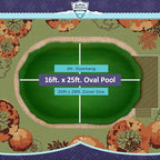 Buffalo Blizzard Ripstopper 16 x 24/25 ft Oval Winter Pool Cover | Green Heavy Duty Cover for Above Ground Swimming Pools | Easy to Install | Cold & UV Resistant | Shields from Seasonal Debris