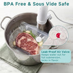 Reusable Vacuum Sealer Bags for Food – 30 BPA-Free Medium (11in × 10.2in) Food Storage Bags, Freezer Microwave Safe– Odor Resistant, Leak-Proof – Compatible with Handheld Vacuum Sealers
