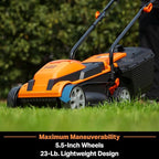 LawnMaster CLM2413A Cordless 13-Inch Lawn Mower 24V Max with 2X4.0Ah Battery and a Charger