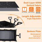 42" L Collapsible Foldable Wagon, 500LB Weight Capacity with 220L Heavy Duty Folding Cart,Utility Wagon with Big All-Terrain Beach Wheel, Drink Holders and 2 Bungee Cords,Black