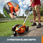 WORX WG896 12 Amp 7.5 Inch Corded Electric Lawn Edger & Trencher, Orange and Black