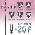 Pink Snow Shield Ice Melt (50 LBS) - A Pet Safe Ice Melt That is Effective Below Zero Degrees and is Safe for Our Children, Our Pets and Our Earth (4 Pack)