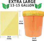 13 Gallon Biodegradable Trash Bags with Drawstrings, 75 Count Plant Based, Code Q Tall Kitchen Compost Bags 50 Liter Bin - Green Garbage Liners - 1.3 mil Thick Heavy Duty and Eco Friendly Trash Bags