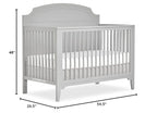 JPMA & Greenguard Gold Certified Milton 5-in-1 Convertible Crib Made with Sustainable New Zealand Pinewood in Pebble Grey, Non-Toxic Finish