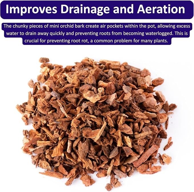 SuperMoss (23108) Orchid Potting Bark, 100% Natural White Fir Bark, 1/4", 2qt