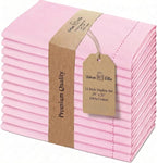 Urban Villa Hemstitch Cloth Dinner Napkins Cotton 20”x20” (Set of 12)-Pink