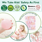 TRENDPLAY Plastic Balls for Ball Pits 2.2 Inch, Pack of 50 100 200 500 Hollow Balls, Perfect for Toddler Baby Pools,Party,Festival Decoration