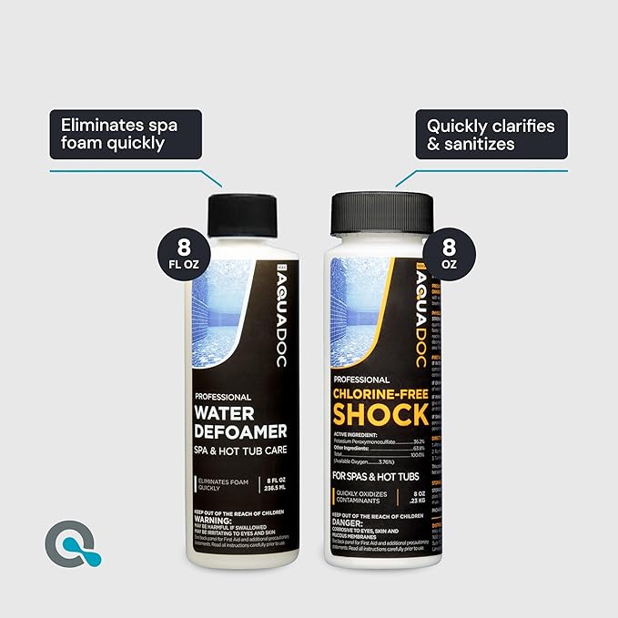 Aquadoc Bromine Hot Tub Starter Kit for Spas, Complete Spa Maintenance Kit with Bromine Tablets & Complete Hot Tub Chemicals Starter Kit (Bromine Hot Tub Starter Kit)