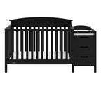 Graco Benton 4-in-1 Convertible Crib and Changer (Black) – GREENGUARD Gold Certified, Crib and Changing -Table Combo, Water-Resistant Changing Pad, Converts to Toddler Bed, Daybed & Full-Size Bed