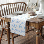 Coquette Bows Table Runner 13" x 48" Blue Watercolor Bow Kitchen Dining Table Decor for Home Party Sweetheart Home Decor for Living Room Dresser Scarfs Dresser Runners Cute Bowknot Table Decoration