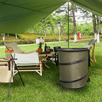 Camping Trash Can, Pop-Up Trash Can/Recycle Bin, Reusable Yard Waste Bags/Lawn Bags/Leaf Bags, Car Garbage Can, Foldable Camping Recycling Bin 2-Pack (Green10gallons)