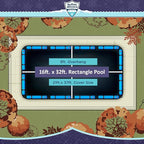 Buffalo Blizzard Deluxe Winter Cover for 16 ft x 32 ft Rectangle Inground or Above Ground Swimming Pools | Blue/Black Reversible | 5-Foot Additional Material