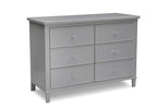 Delta Children Fancy 4-in-1 Convertible Crib and 6 Drawer Dresser Bundle, Grey