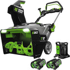 EGO Power+ SNT2112 21-Inch 56-Volt Lithium-Ion Cordless Snow Blower with Peak Power and Steel Auger - (2) 5.0Ah Batteries and Dual Port Charger Included
