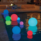 LOFTEK Floating Pool Light - 16-inch Large Ball Lamp with Remote - 3 Modes & 16 RGB Colorful - Waterproof & Rechargeable Globe Floor Lamp for Pool Party, Gaming Room, Garden, 1-Pack