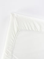 BabyBjörn Travel Crib Light, Silver with Fitted Sheet for Travel Crib Light - Organic White