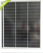 2pcs 100 Watt Monocrystalline Solar Panel High Efficiency 24V Solar Panel for RV, Camping, Off-Grid, Waterproof, Durable Outdoor Solar Charger for Emergency Power