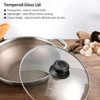 10 Inch Pan Lid - Tempered Glass Lids for Frying Pan, Skillets & Pots | Clear Universal Cookware & Bakeware Lids with Heat Resistant Handle