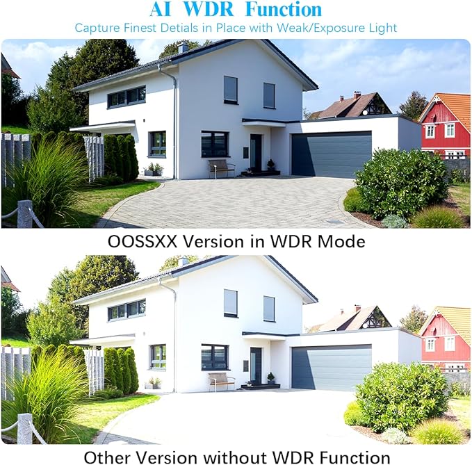 (Dual Antennas for Wi-Fi Enhanced) AI Human Detected 2K 3.0MP Wireless Security Camera System, Video Surveillance NVR Kits