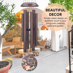 Personalized Memorial Wind Chime, Metal Wind Chime Deep Tone, Wind Chimes for Loss of Loved One, Commemorative Sympathy Bereavement Gifts, Decorative Wind Chimes Outdoor