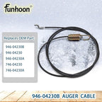 946-04230B Auger Clutch Cable for Cub Cadet Craftsman MTD Yard Machines Troy-Bilt Columbia White Outdoor Snow Blowers Replaces 746-04230 746-04230A 746-04230B 946-04230 946-04230A