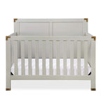 Baby Relax Miles 5-in-1 Convertible Crib for Nursery, Soft Gray