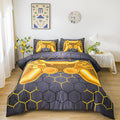 NTBED Game Console Comforter Set for Boys Girls Kids 3D Gaming Geometric Lightweight Microfiber Bedding Sets (Gold, Twin)