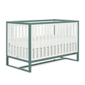 Arlo 5-in-1 Convertible Crib in Jungle Green, JPMA Certified, 3 Mattress Height Settings, Non-Toxic Finish, Made of Sustainable and Sturdy Pinewood