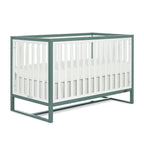 Arlo 5-in-1 Convertible Crib in Jungle Green, JPMA Certified, 3 Mattress Height Settings, Non-Toxic Finish, Made of Sustainable and Sturdy Pinewood