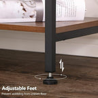 BEWISHOME 3 Tier Bookshelf, Rustic Small Book Shelf for Small Spaces, Brown Wooden Shelves for Bedroom Living Room and Home Office, 13.58" D x 24.21" W x 37" H, JCJ32Z