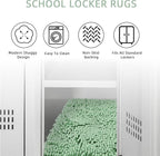 Locker Rug school girl rugs Carpet Chenille 100% Microfiber Locker Carpet with Non Skid Backing Locker Decorations (Green, 11.5X17.5)