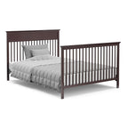 Storkcraft Carmel 5-in-1 Convertible Crib (Espresso) - GREENGUARD Gold Certified, Converts to Toddler Bed & Full-Size Bed, Fits Standard Full-Size Crib Mattress, 4 Adjustable Mattress Heights