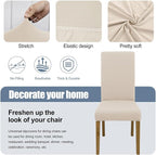 Dining Chair Covers, Stretch Seat Covers, Washable Furniture Protector | 4 Pack, Washable, Stretch Fit, Soft, Non Slip, Dining Chair Covers, Seat Protector, Furniture Cover,Easy Clean