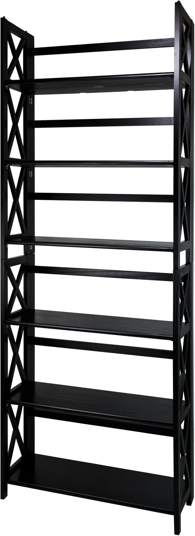 Casual Home Montego 3-Shelf Folding Bookcase, Black
