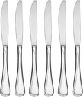 Oneida Flight Dinner Knives Silverware Set for 6, Flatware | Stainless steel, mirror finish | dishwasher safe | dinner knife set for everyday dining, cutlery set