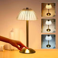 LED Cordless Table Lamp Mushroom Desk Lamp, USB Rechargeable LED Table Lamp with Touch Control Dimmable 3 Light Colors Bedside Lamp Reading Lamp for Bars Restaurants Coffee Shop